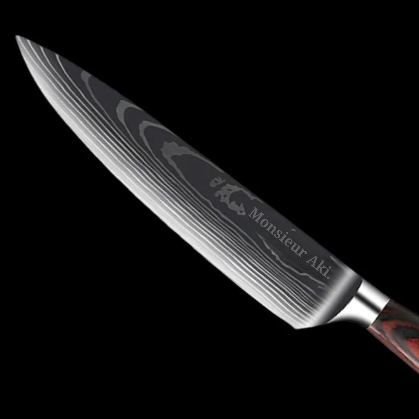 Set de 3 couteaux japonais Monsieur Aki –Chef Kobe – Acier