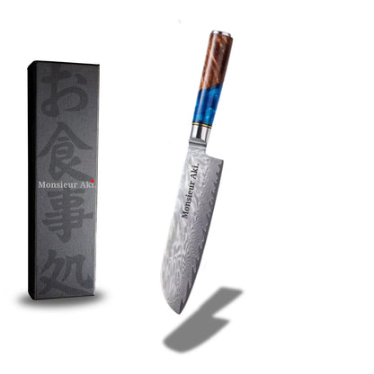 Set de 3 couteaux japonais Monsieur Aki – Kyoto – Acier Damas